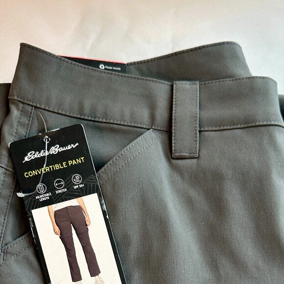Eddie Bauer Women's Convertible Pant Size 8 Grey Adjustable Length UPF 50+ (NEW) - Picture 7 of 15